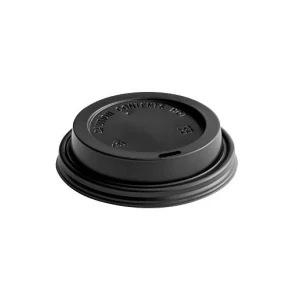 Plastové viečka čierny na 100ml papierový pohár (ČIERNY 62-65mm) / 50 ks